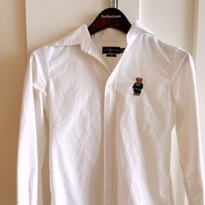 Polo Ralph Lauren polo bear white shirt (🧸)